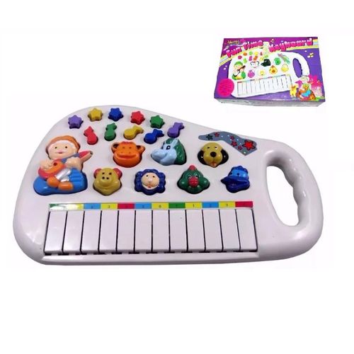 Brinquedo Infantil Pianinho Musical Fazendinha Musicas Sons de