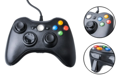 Controle Com Fio Xbox 360 Slim Computador E Pc - Imagem 3
