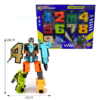 Números 0-9 Transforma Robô Conjunto Ação e Robô