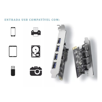 PLACA PCI-E USB3.0 KNUP KP-T102 COM 4 USB 3.0 - Imagem 2