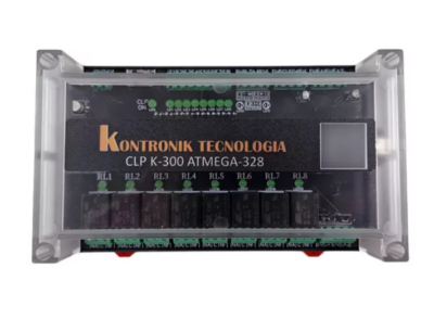 Clp K-300 Atmega 328p Arduino Nano Completo com Case Padrão Din E Arduno Nano Conexão Tipo c