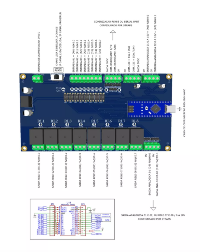 Clp K-300 Atmega 328p Arduino Nano Completo com Case Padrão Din E Arduno Nano Conexão Tipo c - Image 2