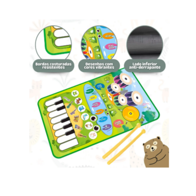 Tapete Piano Teclado Musical Grande Infantil Crianças Bebe Tapete Musical Infantil - Image 3