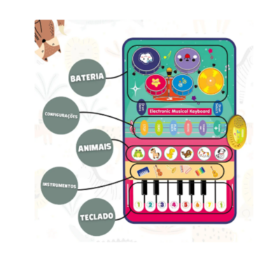 Tapete Piano Teclado Musical Grande Infantil Crianças Bebe Tapete Musical Infantil - Image 4
