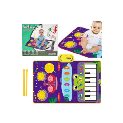 Tapete Piano Teclado Musical Grande Infantil Crianças Bebe Tapete Musical Infantil