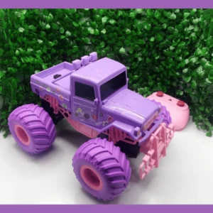 Carro Controle Remoto Rosa e Lilás Caminhonete Brinquedo infantil com controle remoto Recarregavel