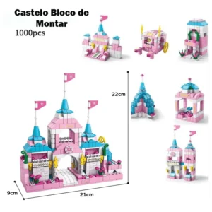 Bloco de Montar 1000pçs Castelo princesa Brinquedo