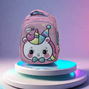 Mochila Escolar 3D Infantil com 2 Divisórias e 2 Bolsos – Bolsa Menina/ Menino, 34cm x 26cm