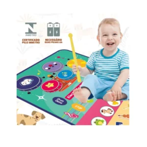 Tapete Piano Teclado Musical Infantil Grande – Tapete Musical para Crianças e Bebês, 13 Teclas e Sons Diversos