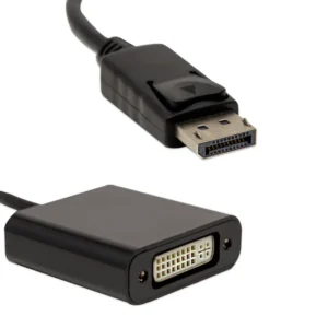 Adaptador DisplayPort Macho para DVI-I Fêmea (24+5) 15cm – Full HD/2K, Plug & Play (Nova Voo)