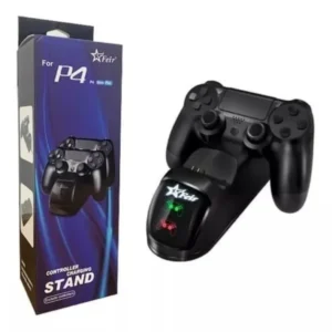 Base Carregadora para Controle PS4/PS4 Slim/PS4 Pro FEIR FR-1401 – Carregamento Duplo Rápido com Indicador LED