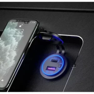 Carregador Veicular Tomada USB PD Duplo - Carregamento Rápido com Power Delivery (PD) e Quick Charge 3.0