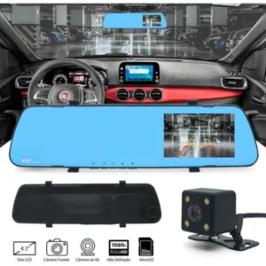 Espelho Retrovisor com Câmera de Ré e Monitor Full HD 1080p – Visor 4.3" com Visão Noturna