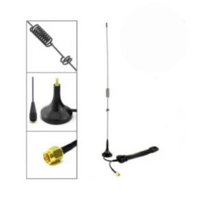 Antena Externa UT-106 UV-106U para Rádio Baofeng - Base Magnética, Dual Band VHF/UHF, 3 Metros de Cabo