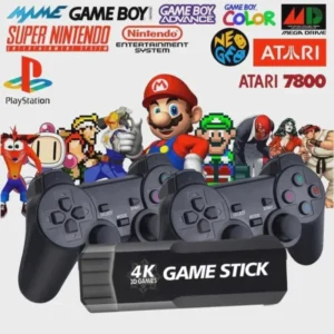 ( inserir peso) Game Stick Ultra 2 Controles Sem Fio 15000 Jogos - Console Emulador 4K GD10 com Emuelec 4.3 e Jogos 3D