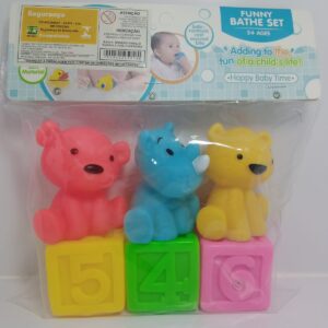 Kit para Banho com 6 Bichinhos de Borracha Vinil – Diversão Garantida no Banho do Bebê