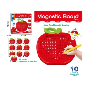 Lousa Magnética Magpad 260 Bolas + 20 Cartões de Desenho - Brinquedo Educativo para Estímulo Criativo das Crianças