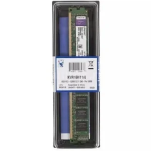 Memória Kingston 8GB DDR3 1600MHz CL11 para Desktop – KVR16N11/8 (DIMM 240 Pinos 1.5V)