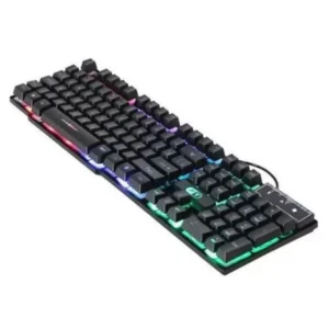 Teclado USB LED Gaming Estone GK-41 Semi-mecânico com Fio – Teclado Gamer Iluminado com Teclas Silenciosas