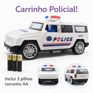 Camburão de Polícia Eletrônico Brinquedo Infantil