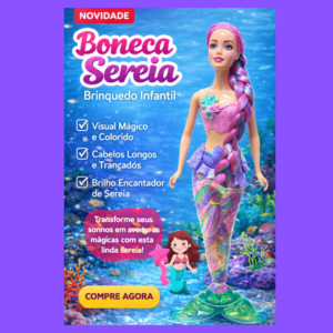 Boneca Sereia com Luz 28cm